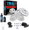 Front & Rear Ceramic Brake Pad and Rotor Kit for 2003-06