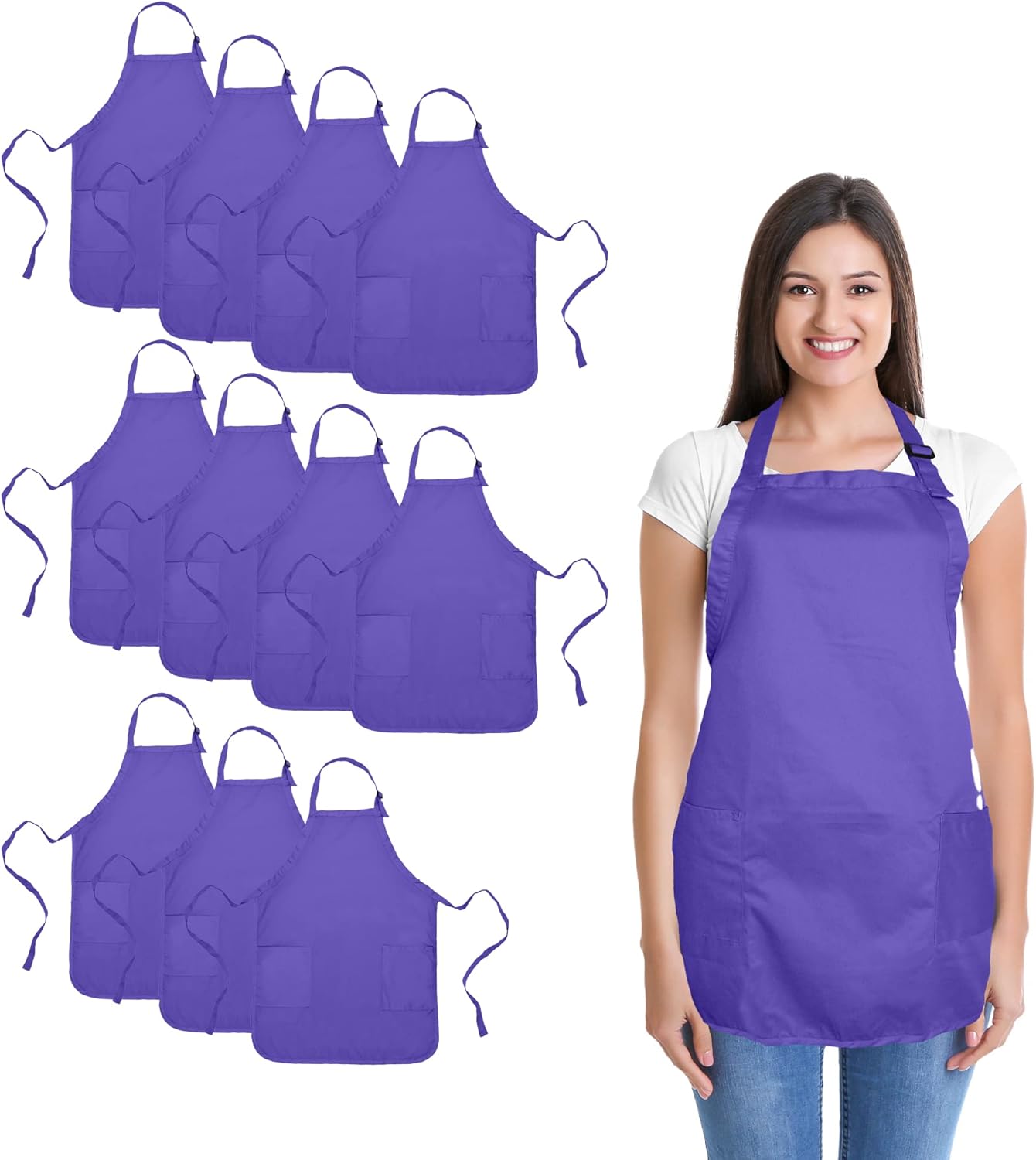 DALIX Apron for Kitchen and Restaurant Use with 2 Pockets