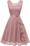BeryLove Homecoming Cocktail Dress Short Lace Ruffle Hem - Elegant