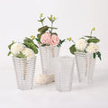 Crystal Vases Set of 4 Clear Glass Bud Vases - Modern Centerpiece