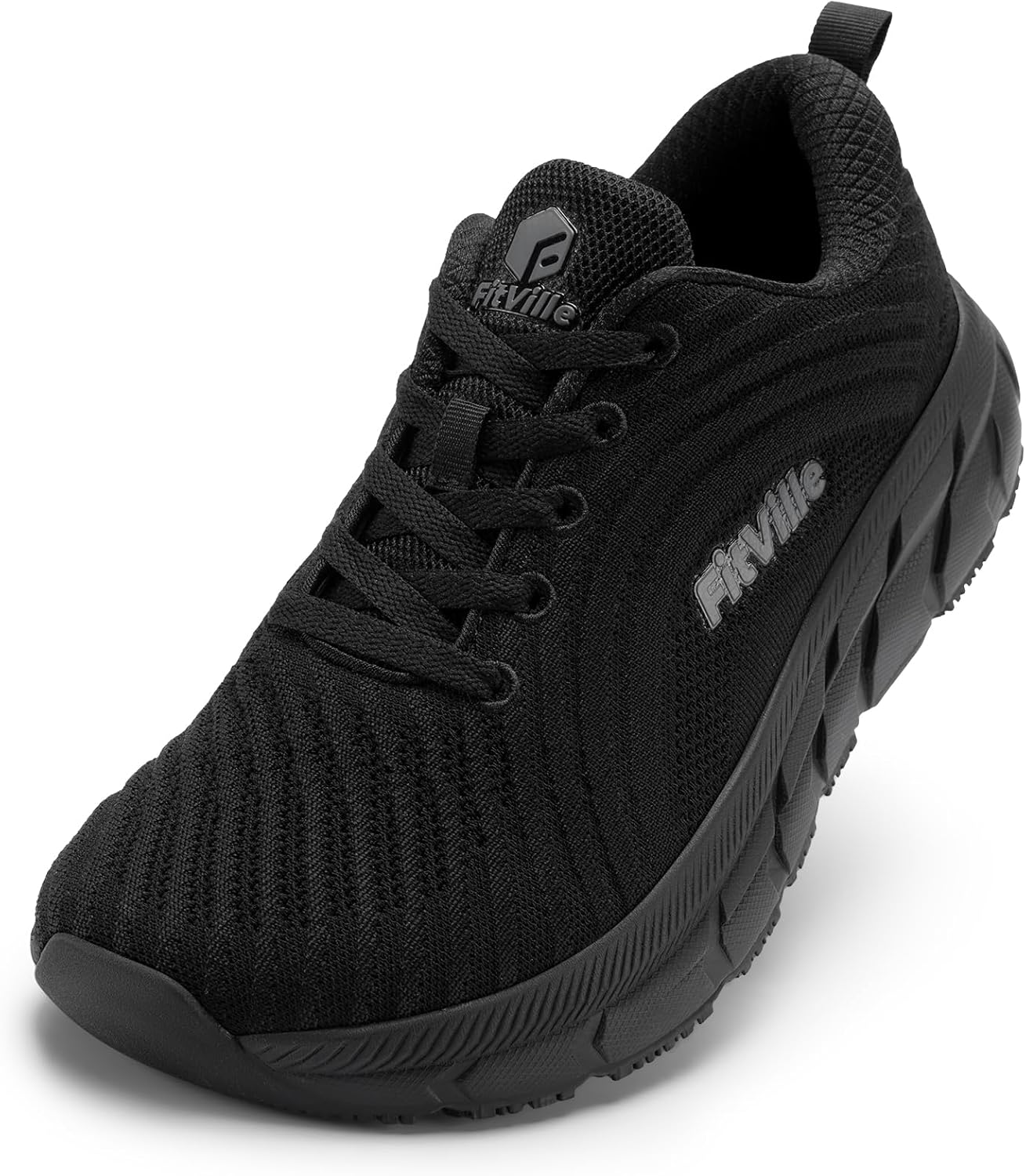 FitVille Wide Walking Shoes for Men with Extra Comfort and Grip