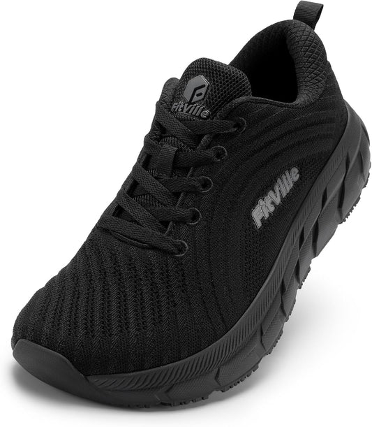 FitVille Wide Walking Shoes for Men with Extra Comfort and Grip