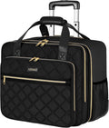 Rolling Briefcase for Women Oversized Laptop Bag - Smooth Wheels