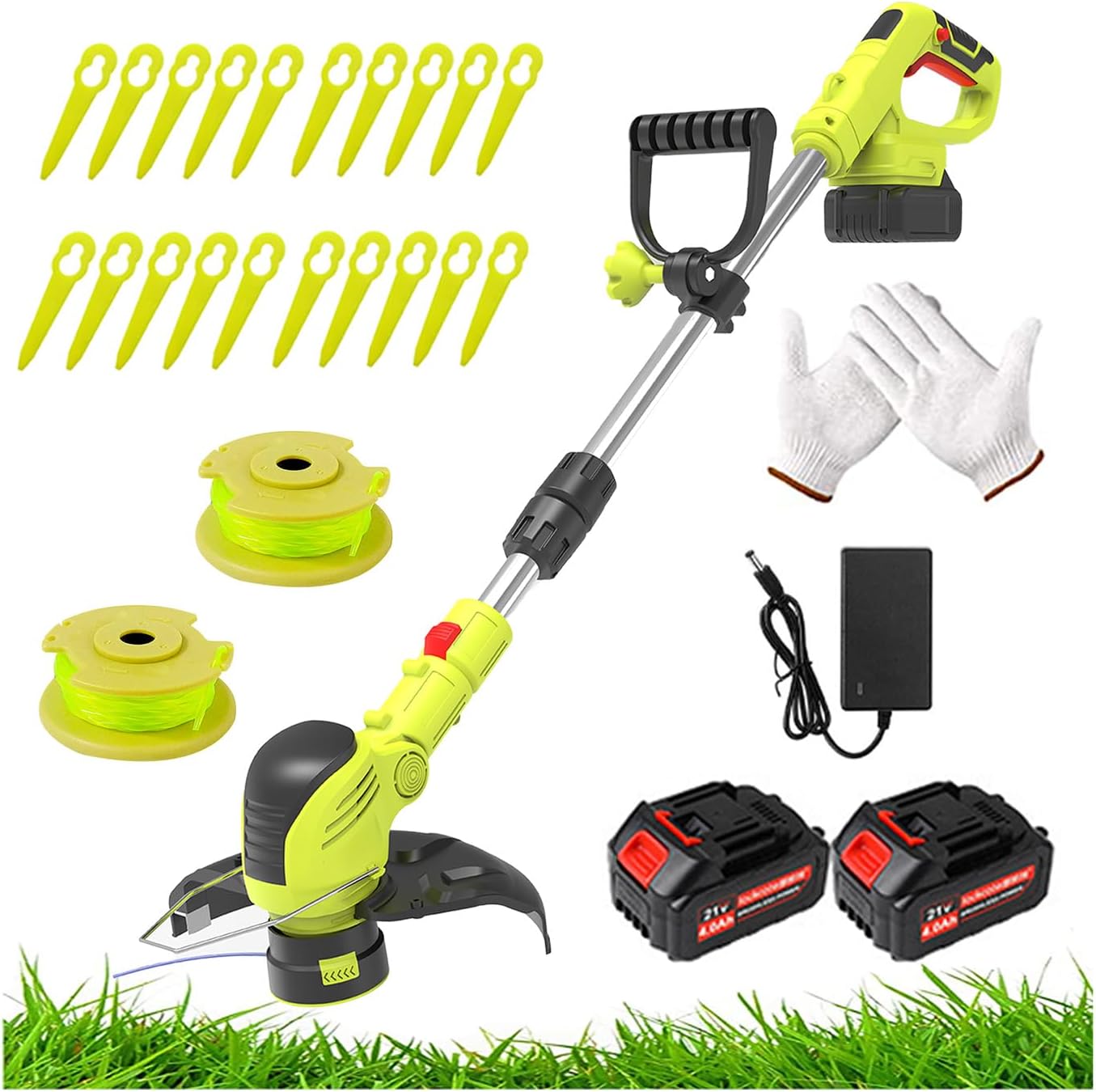 Wrneaoch 21V 8-inch Cordless Weed Trimmer for Lawn Care