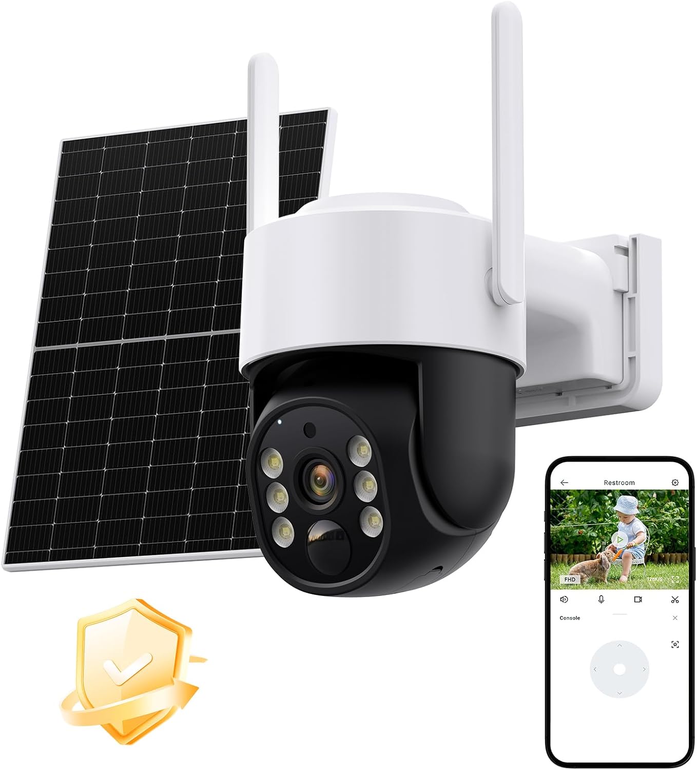 Solar Security Cameras Wireless Outdoor with 2K 360 View
