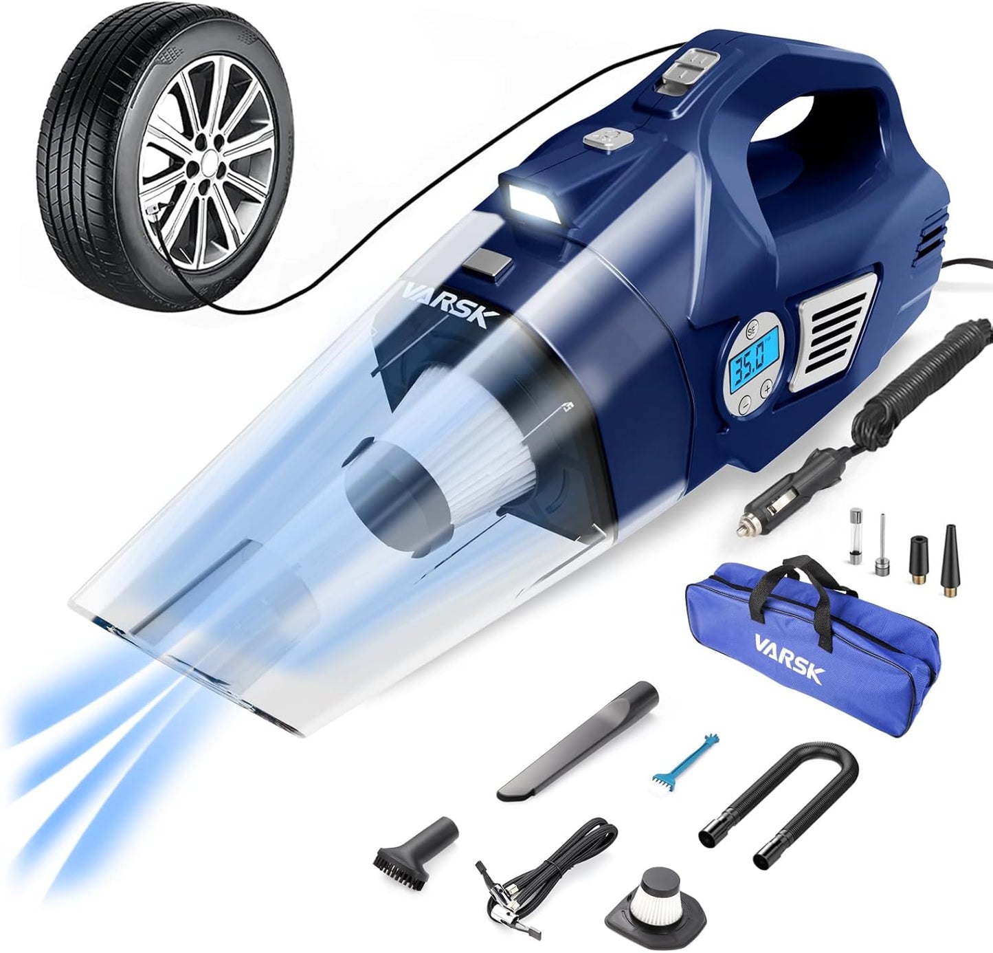 VARSK Car Vacuum & Tire Inflator Combo