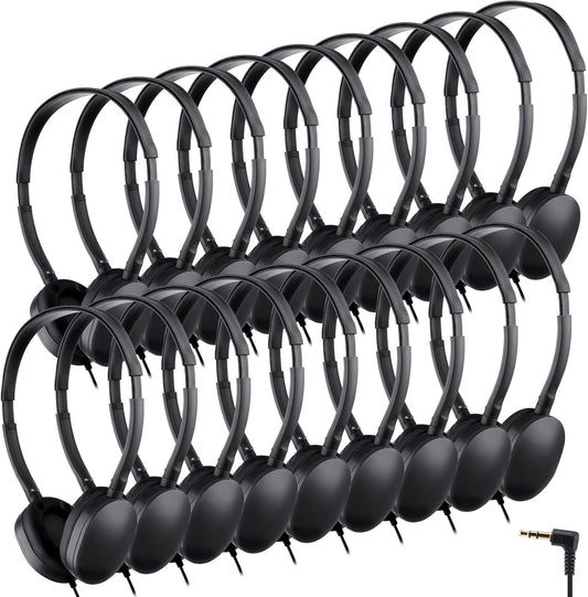 18-Pack Konohan Classroom Headphones - Adjustable & Wired