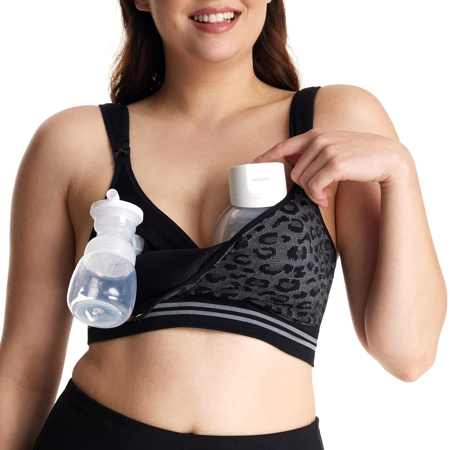 Momcozy Seamless Pumping Bra for Hands-Free Nursing Comfort