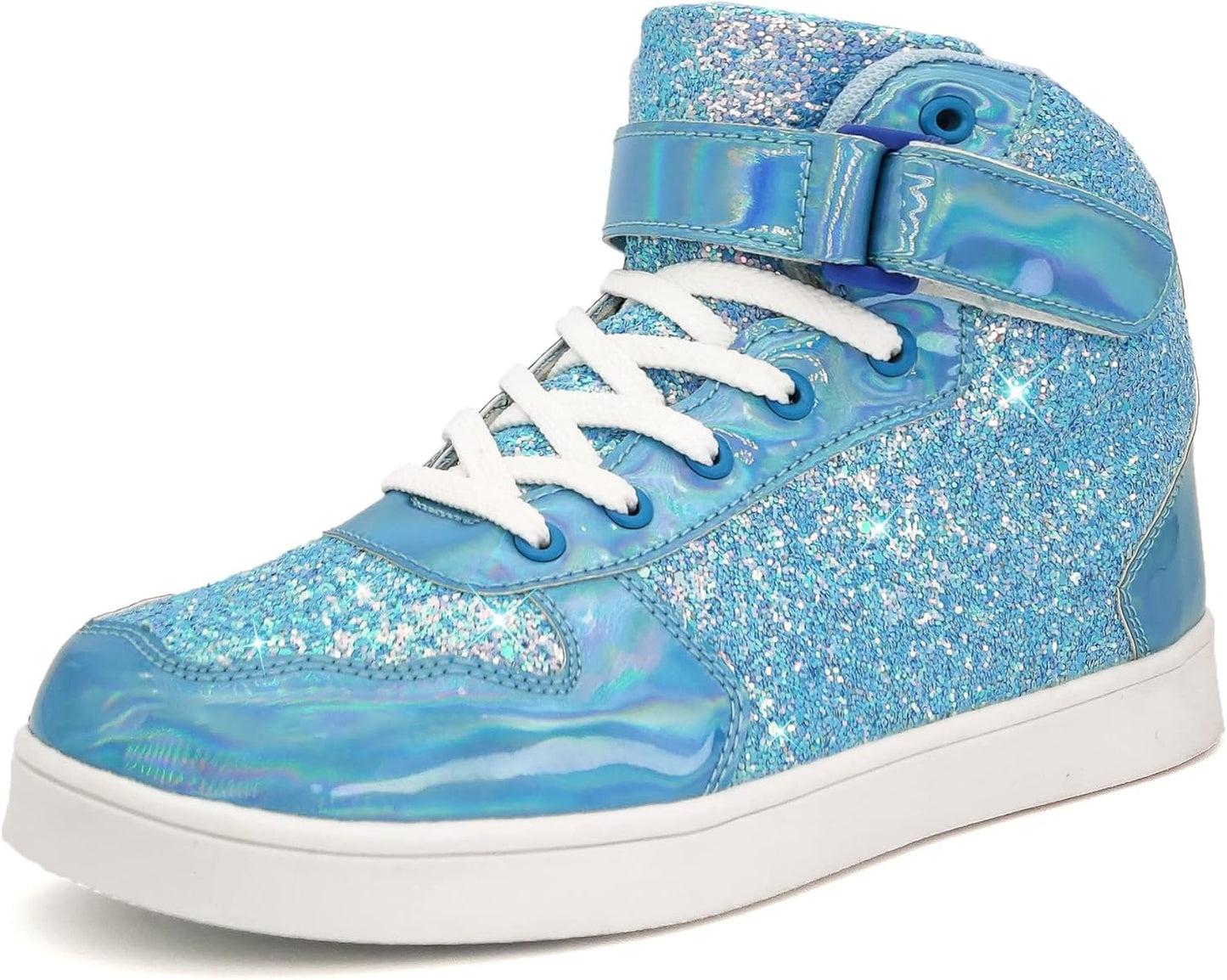Wooowyet Glitter Shoes Kids High Top Sneakers for Parties and Gifts