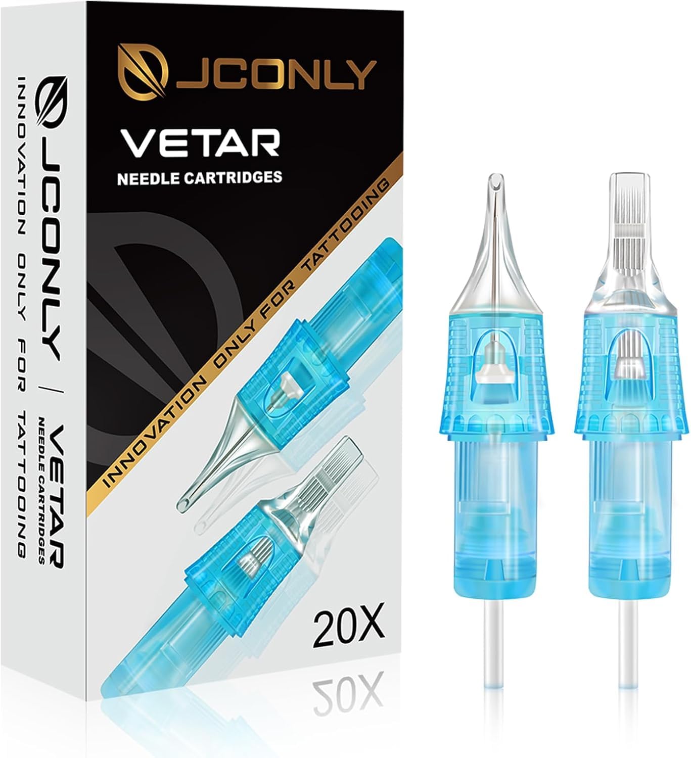 VETAR Tattoo Cartridge Needles - 20Pcs Curved Magnum Needles