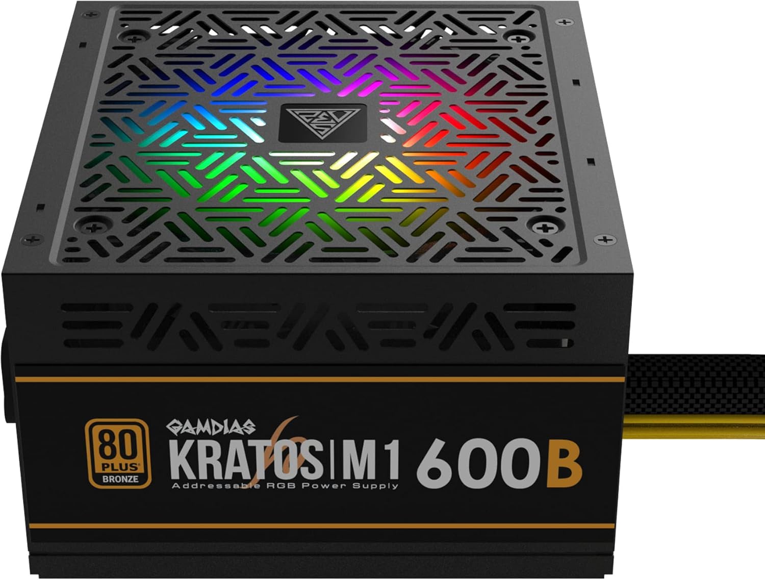 GAMDIAS 600W Bronze PSU with RGB Lighting for Gaming PCs