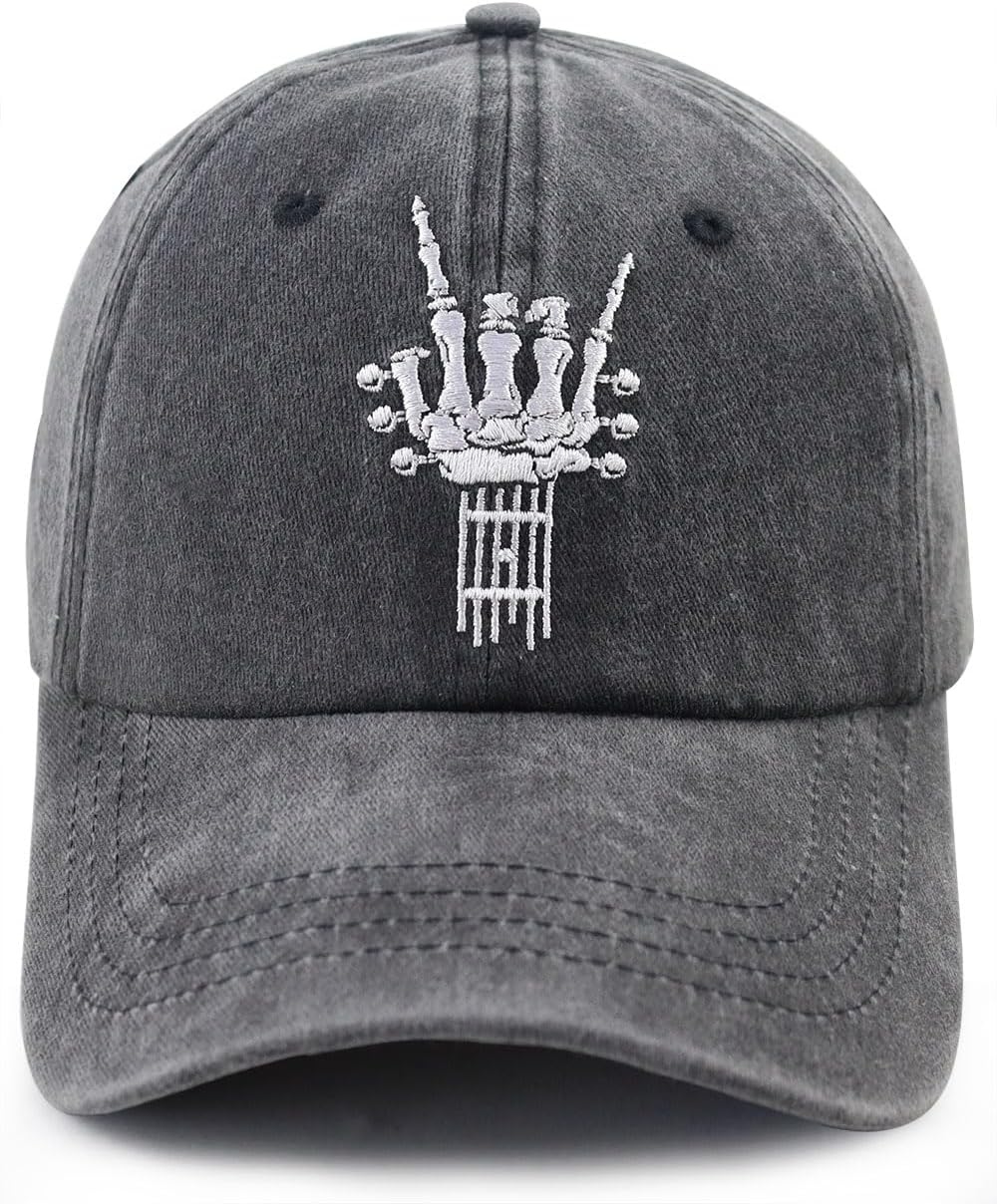 Music-Lover Skeleton Hand Baseball Cap