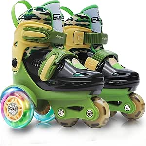 Adjustable Roller Skates for Kids with Light Up Wheels Fun
