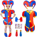Circus Costume for Kids Clown Jumpsuit with Hat and Gloves - Bright