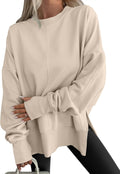 Women Oversized Thumbhole Hoodies Side Slit Pullover - Cozy Fall Fit