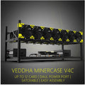 6/8 GPU Aluminum Stackable Open Air Mining Frame Rig - Veddha V4C