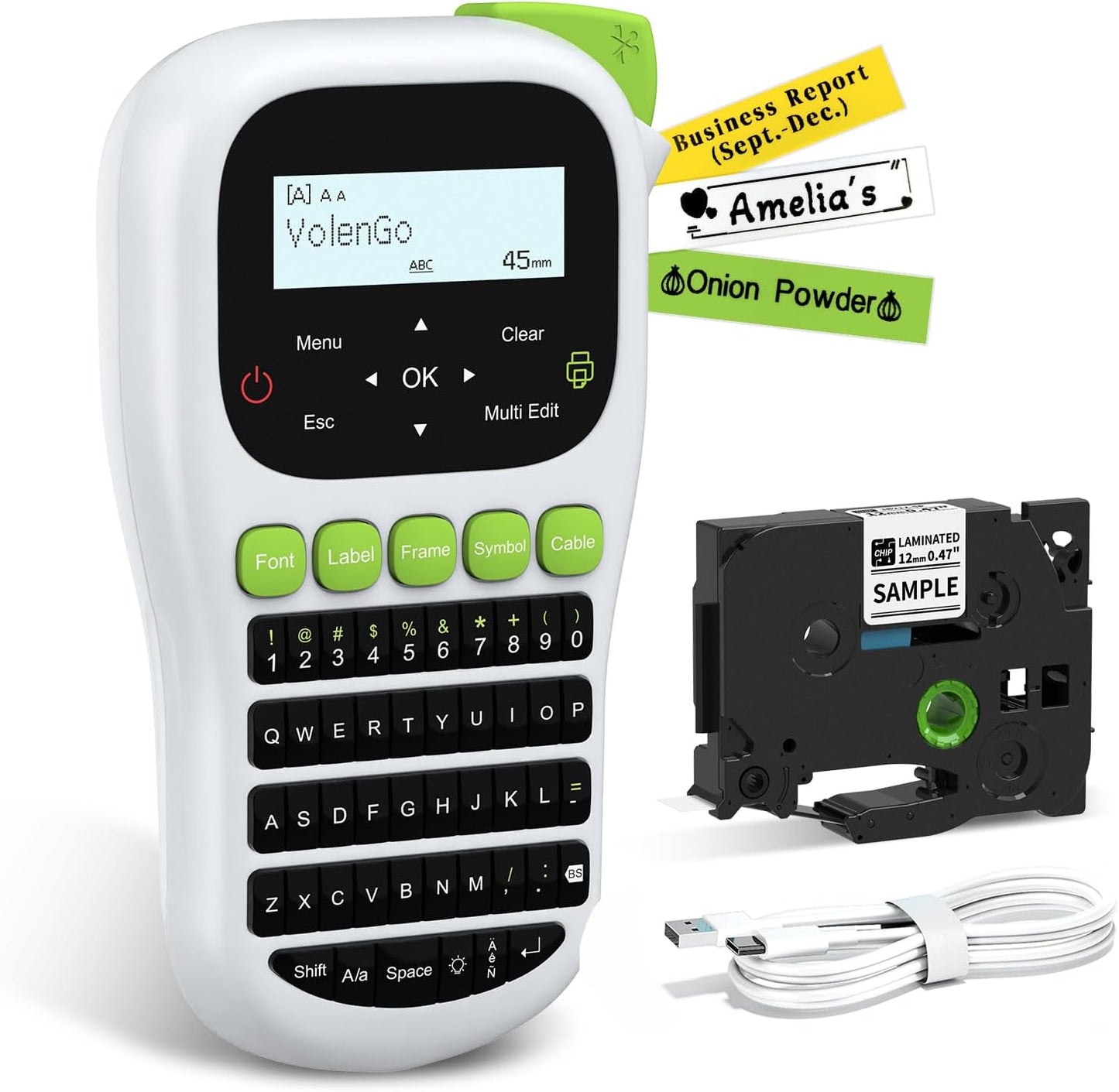 VolenGo H1100 Label Maker: Waterproof & Portable