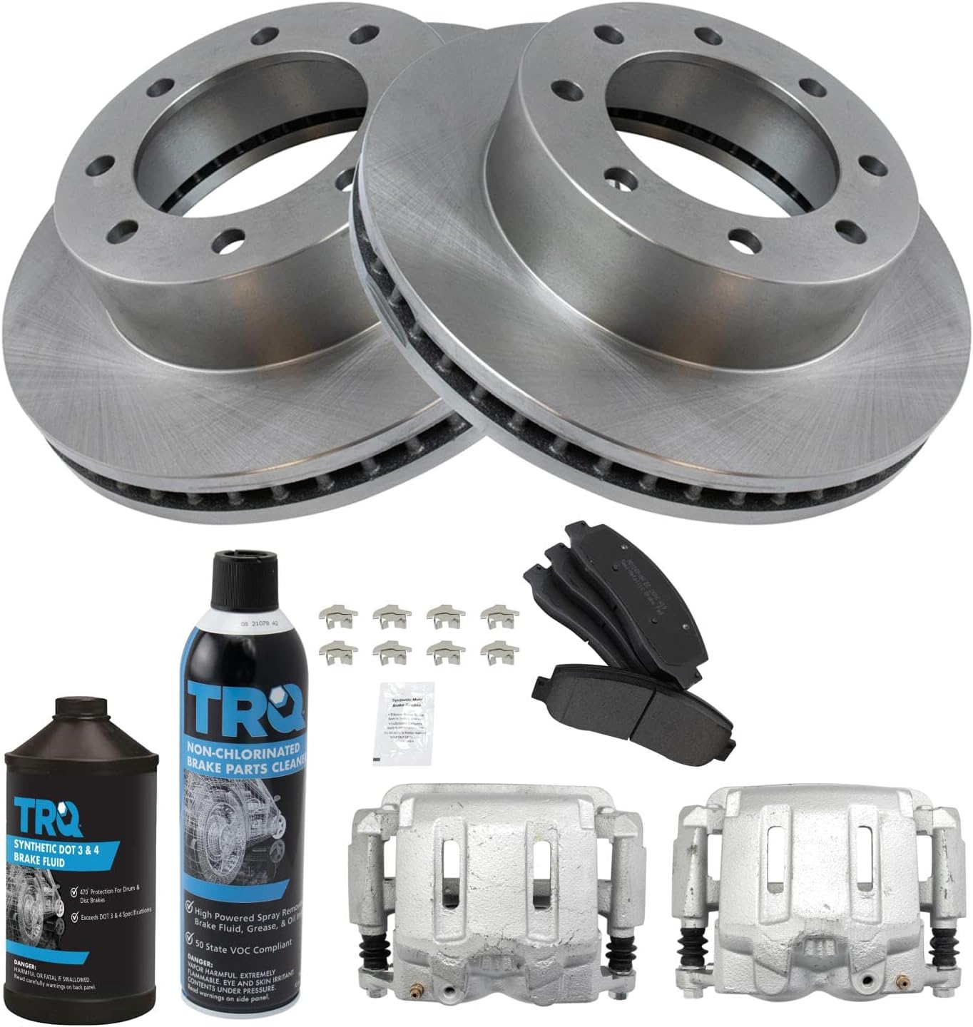 TRQ Front Brake Pad & Rotor Kit for 2005-2012 Ford F-250
