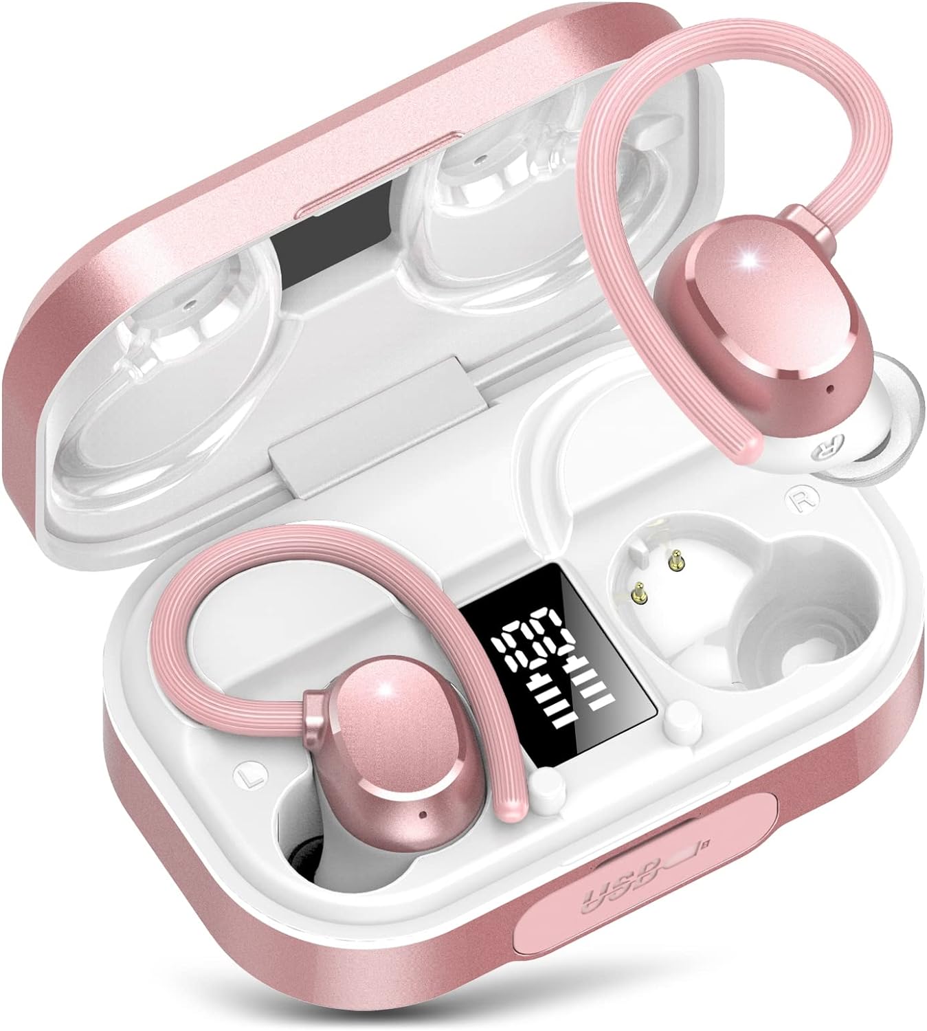 KT1 Wireless Earbuds V5.3 - 120H Playtime, Deep Bass