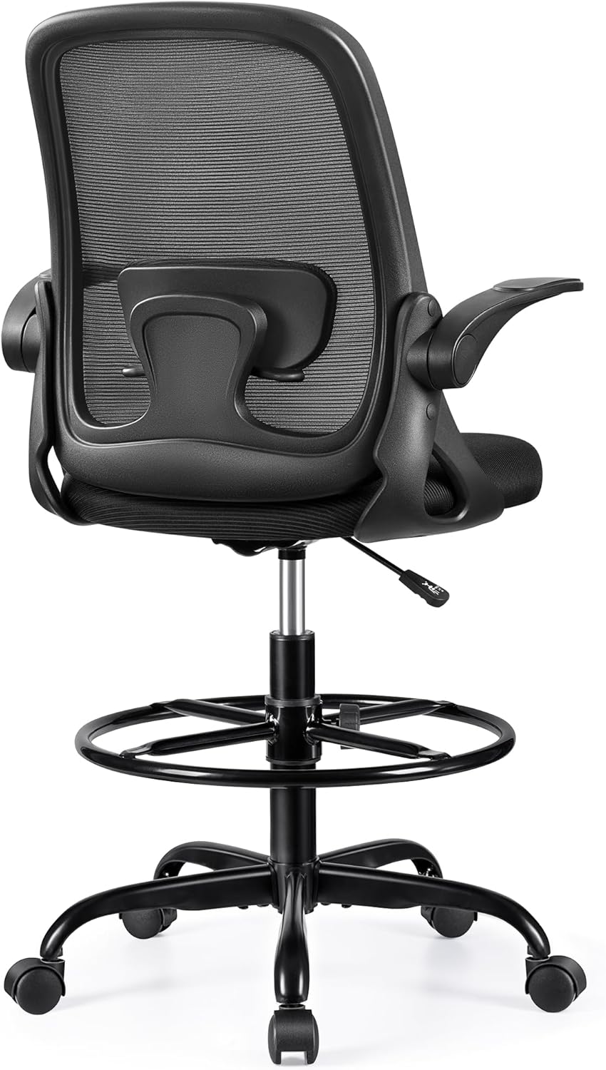 Ergonomic Tall Drafting Chair - Lumbar Support, Adjustable Height, Swivel, Comfort