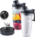 Replacement 6 Fins Female Blender Blade and 2 Cups with New Lids