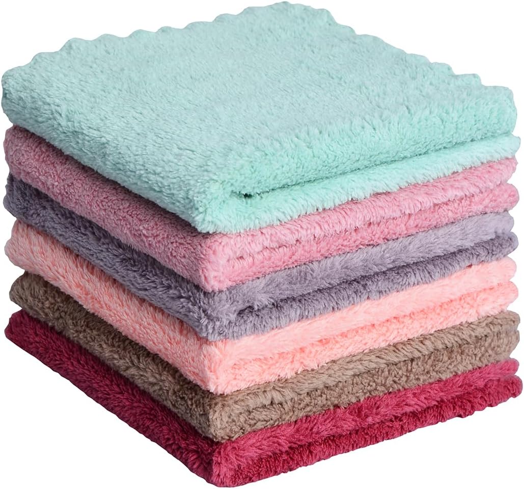 Fast Absorbent 6-Pack Reusable Microfiber Rags - MAYOUTH