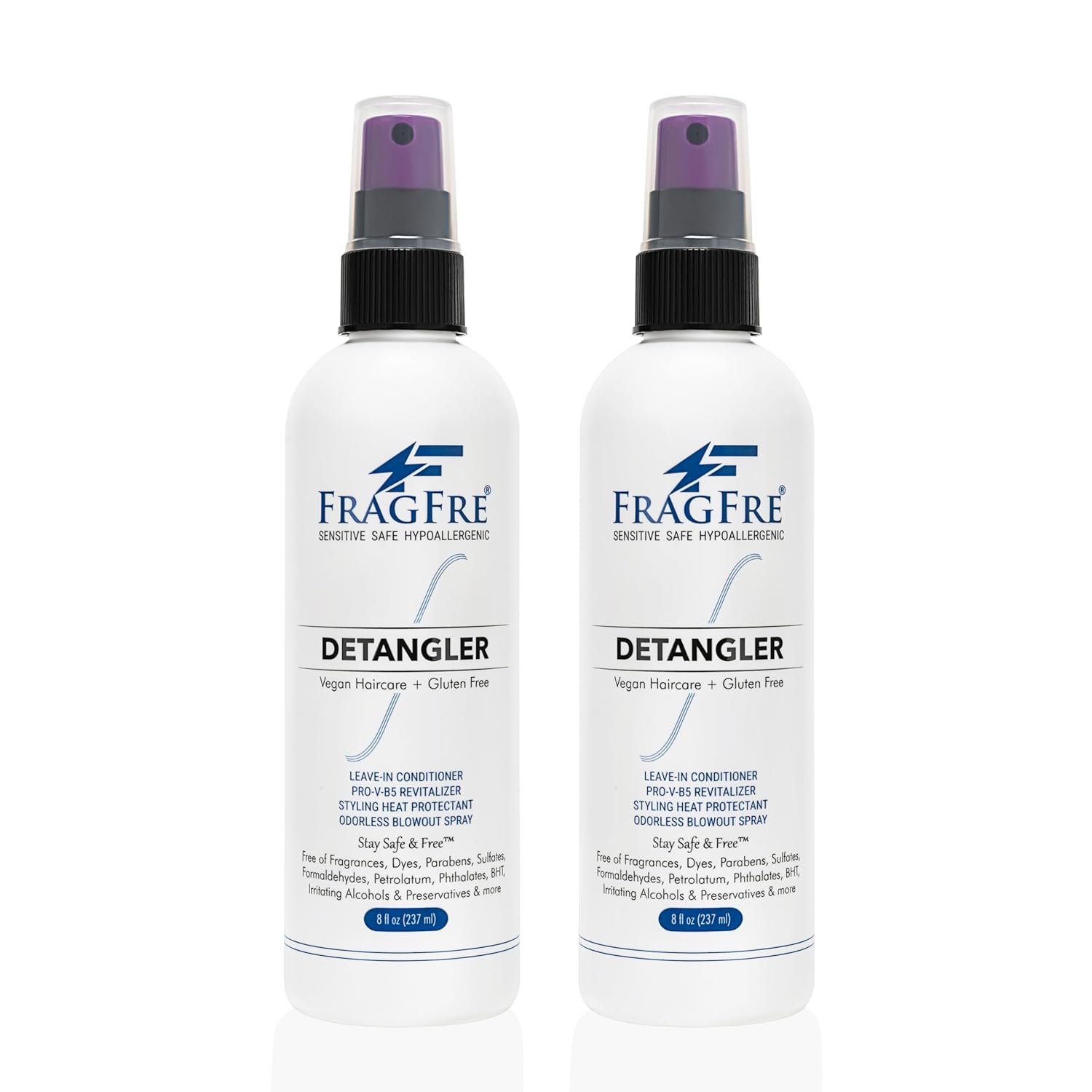 Fragrance Free Hair Detangler Leave-in Conditioner 2-Pack Set