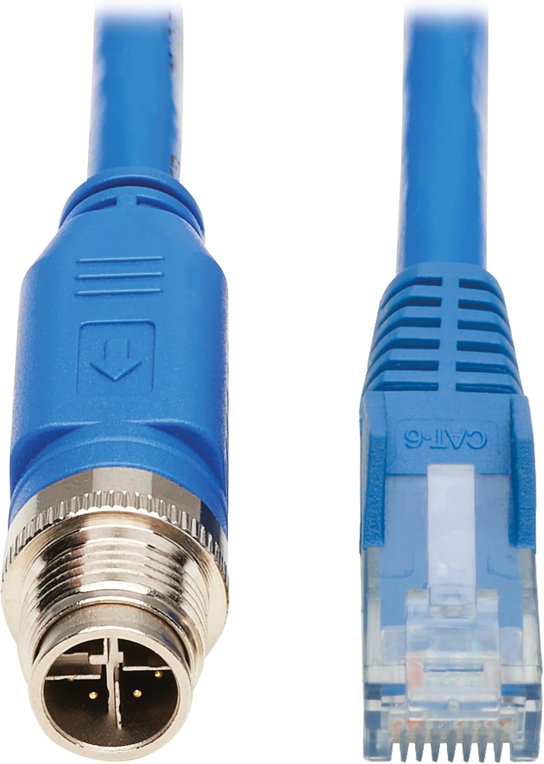 Tripp Lite M12 X-Code to RJ45 Cat6 Ethernet Cable for 60W PoE