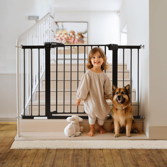 Babelio Metal Auto Close Baby Gate - Extra Wide Safety Gate