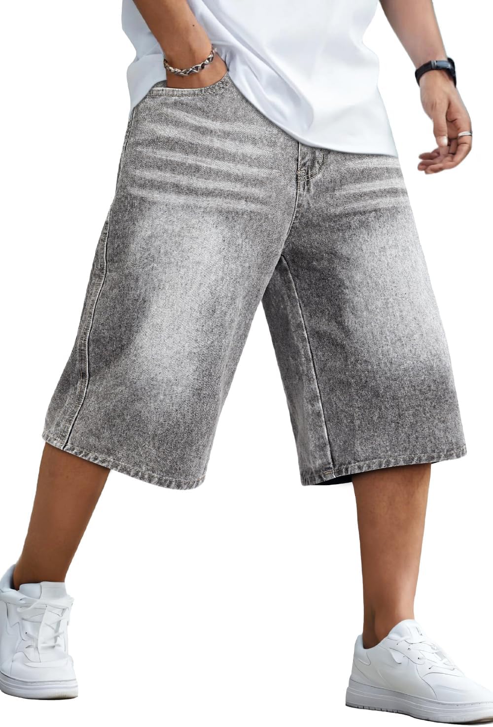 GINGTTO Mens Baggy Jean Shorts for Ultimate Comfort & Style