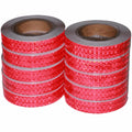 Reflective Red Tape 1 in x 68 ft 10 Rolls - High Visibility Safety