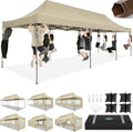 10x30 Heavy Duty Pop Up Canopy with 8 Sidewalls - Sturdy Waterproof