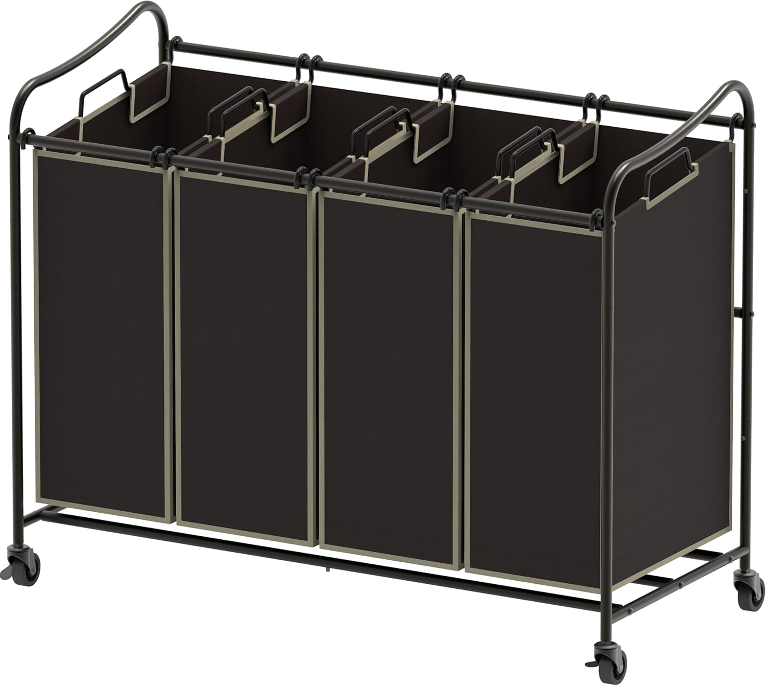 Heavy Duty Laundry Sorter Rolling Cart with Sturdy Frame
