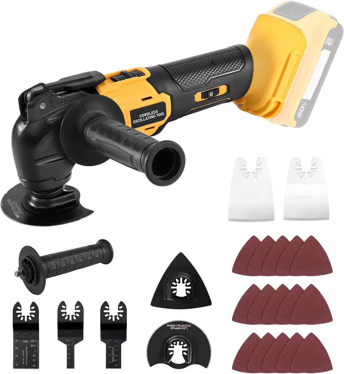 Cordless Oscillating Tool with 23 PCS Multi-Tool Kit for Cutting