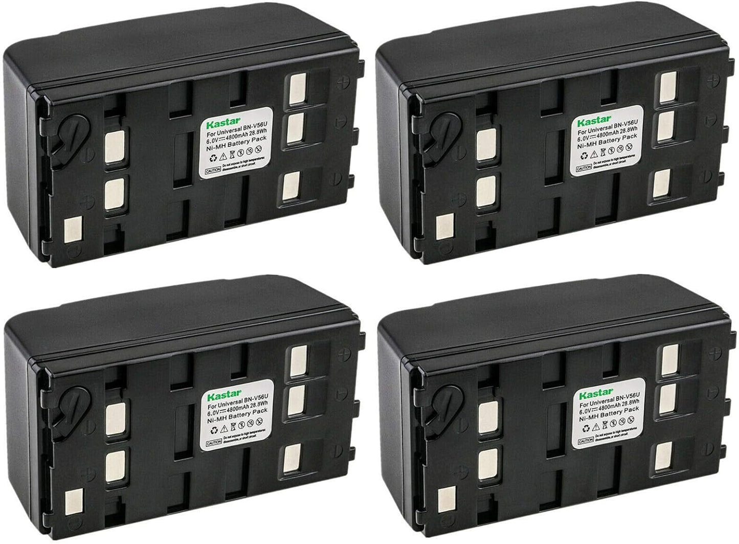 Kastar 4-Pack Ni-MH 6V 4800mAh Batteries for Panasonic Cameras