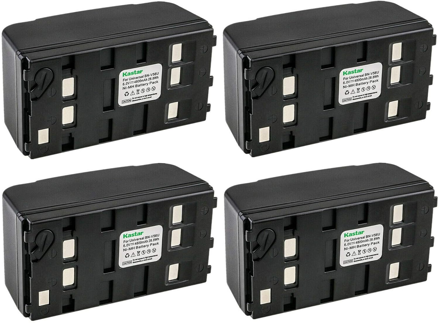 Kastar 4-Pack Ni-MH 6V 4800mAh Batteries for Panasonic Cameras