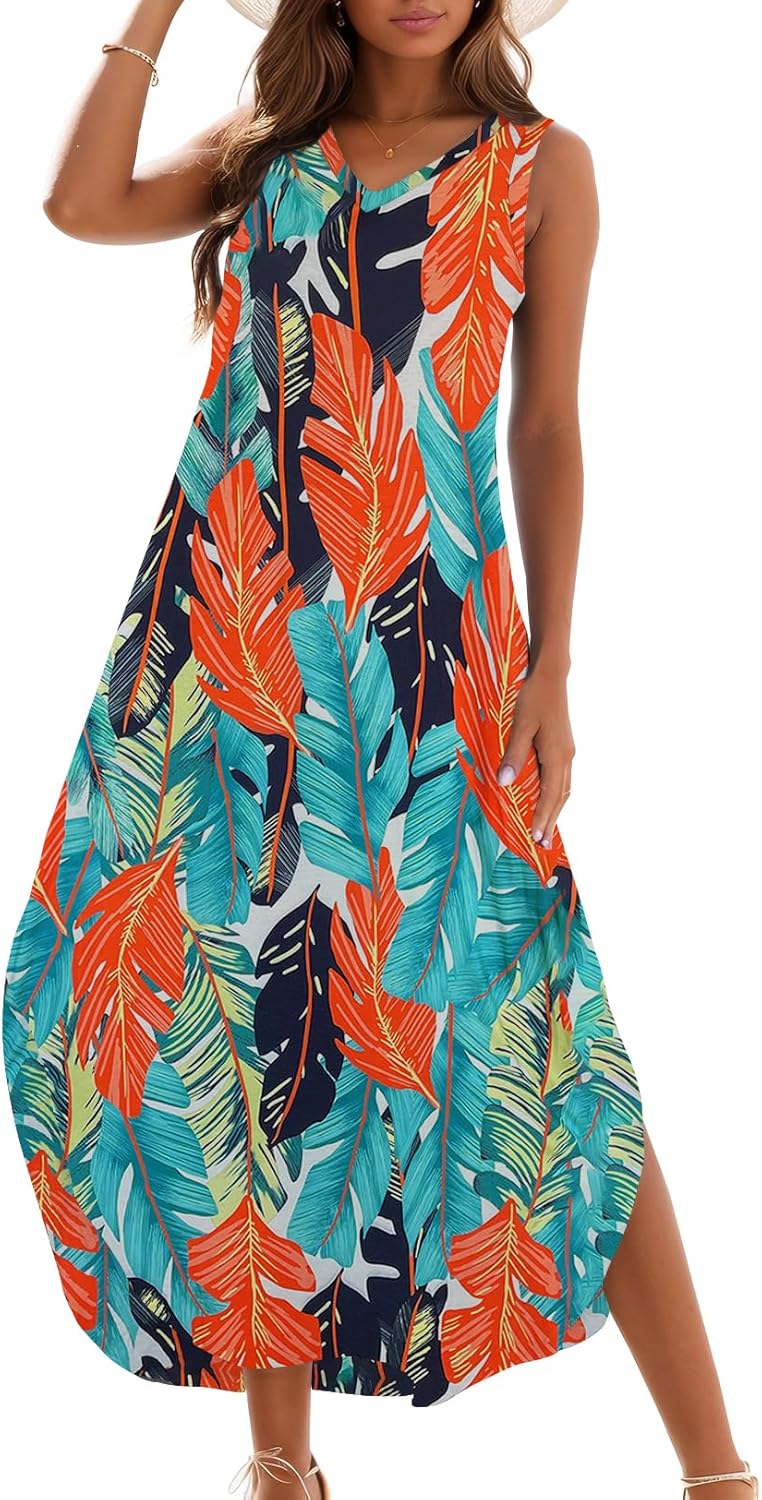 Zilcremo Women's Summer Casual Loose Sundress Long Dress Review
