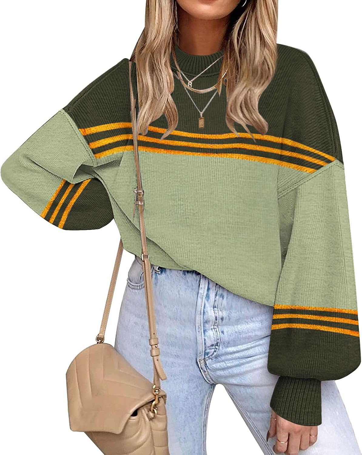 ETCYY Womens Sweaters Fall 2025 Batwing Knit Tops for Style