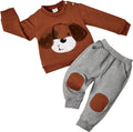 Toddler Baby Boy Outfit Fall Winter Long Sleeve Cartoon Set - Soft