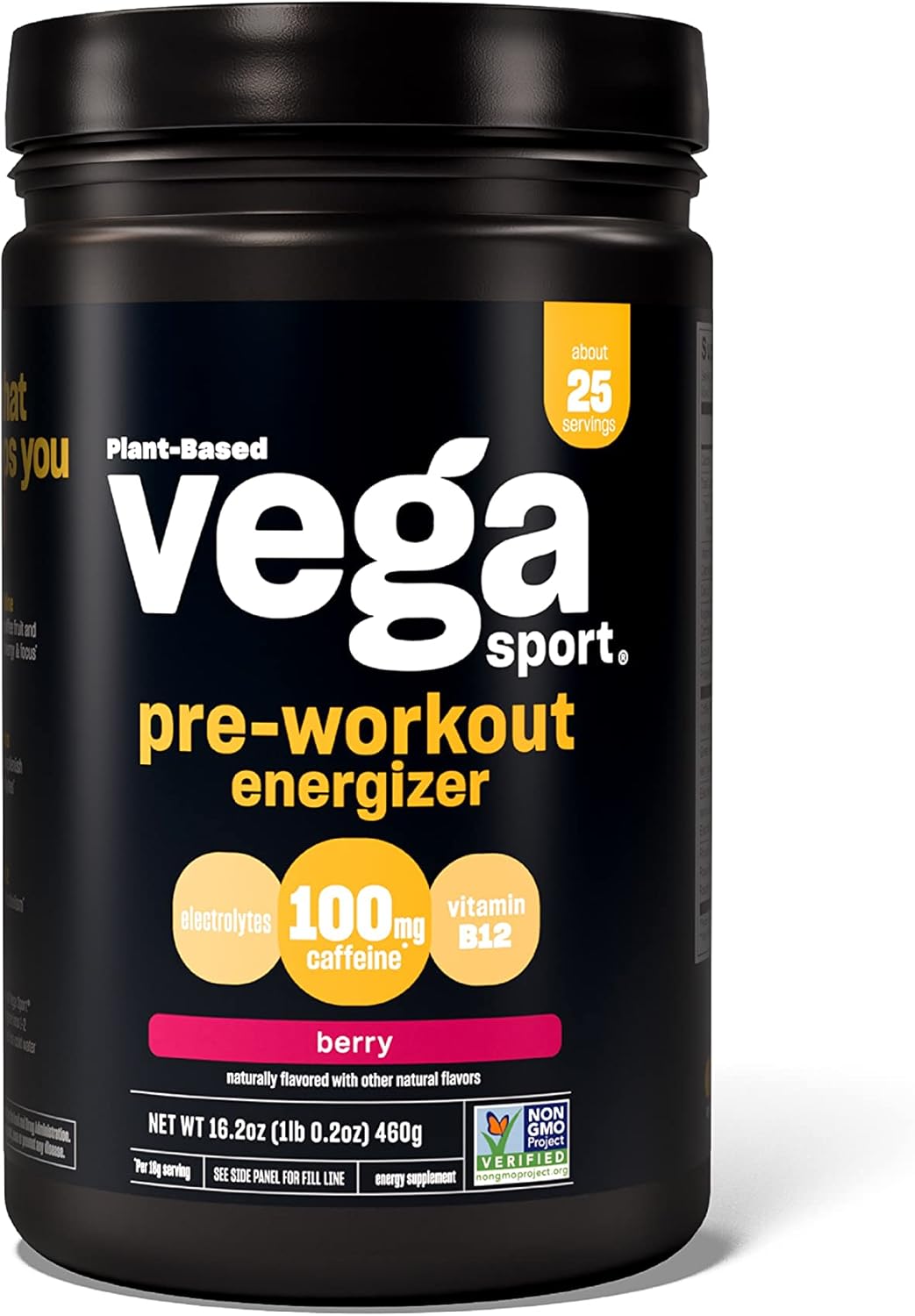 Vega Sport Pre-Workout Energizer Berry for Energy and Focus