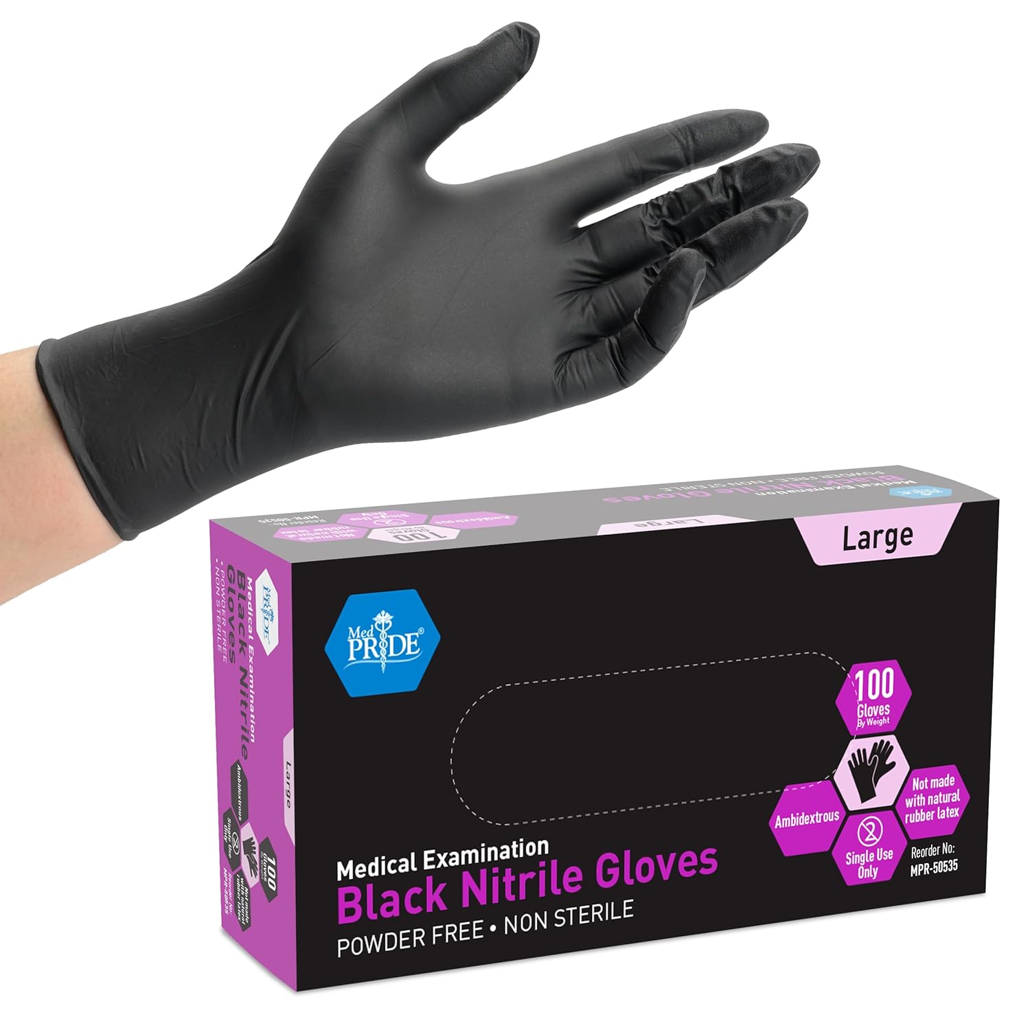 Ultra-Strong Black Nitrile Gloves - 6 mil Thick