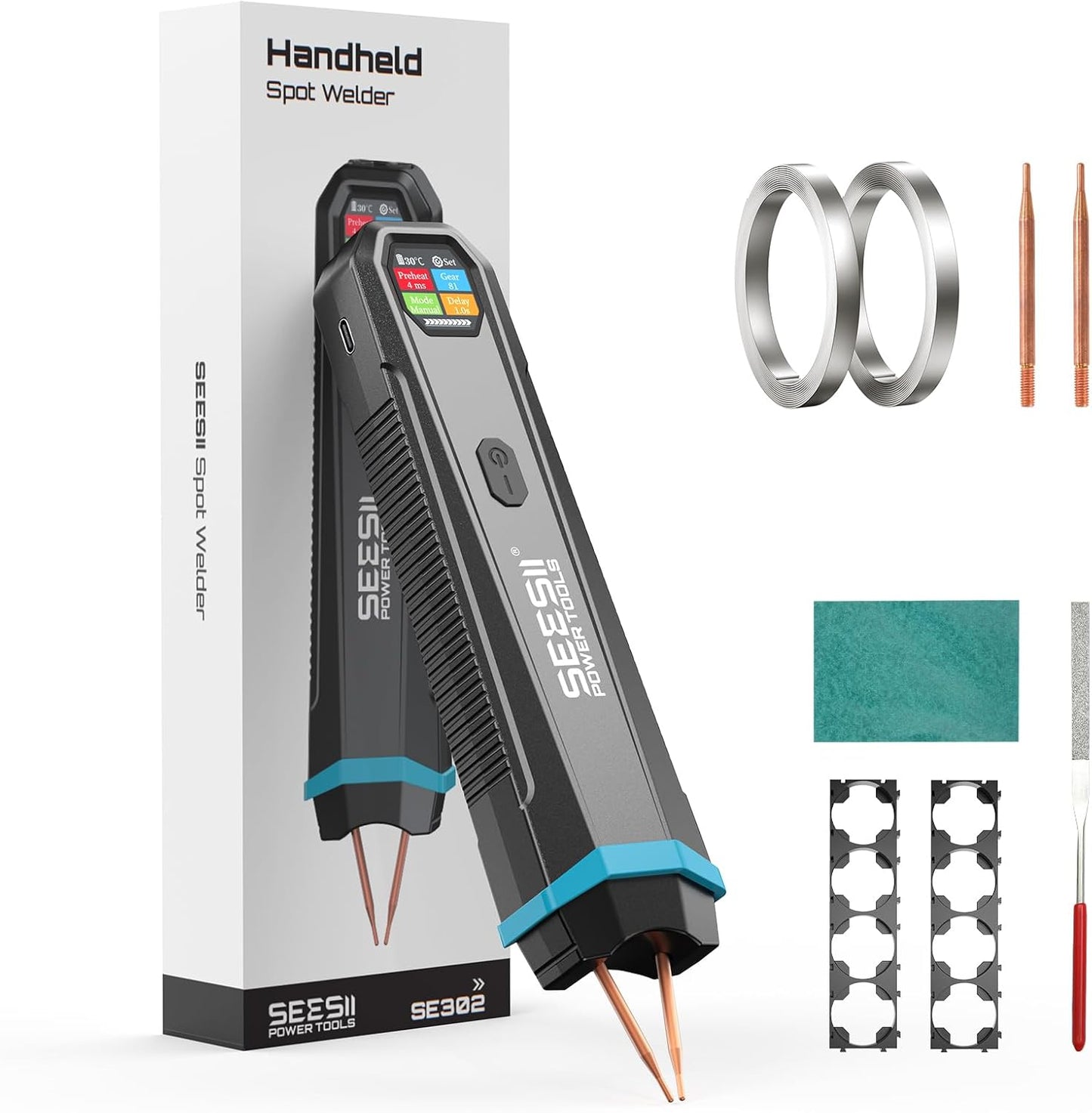 SEESII Battery Spot Welder: Portable 3360W Rechargeable Tool