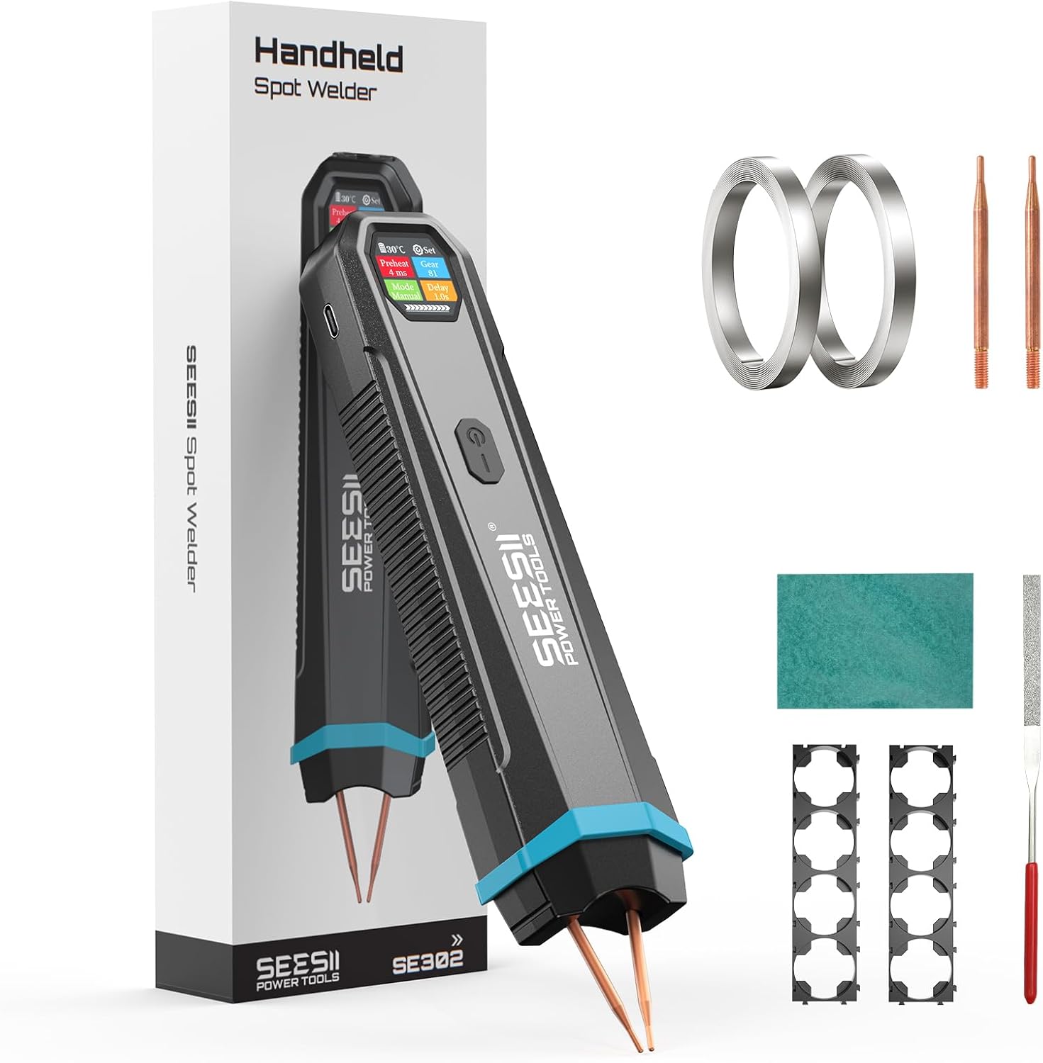 SEESII Battery Spot Welder: Portable 3360W Rechargeable Tool