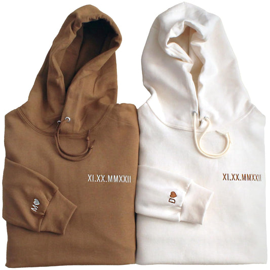 Personalized Roman Numeral Hoodie for Special Moments
