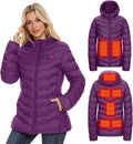 Womens Heated Jacket with 10000mAh Battery Pack - 8 Zone Warmth