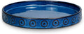 Plant Pot Saucer 11.4 in Ceramic Drip Tray - Durable Blue Finish