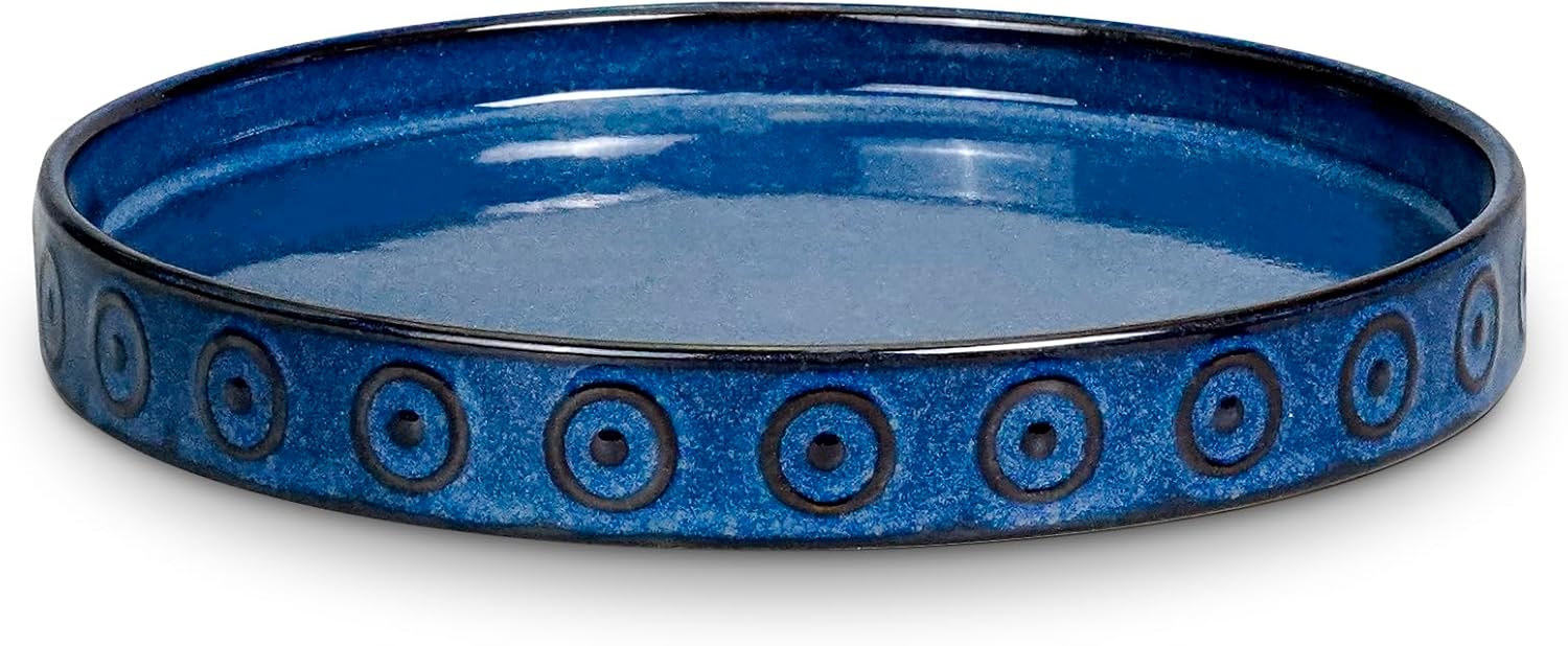 Sturdy Ceramic Plant Pot Saucer - 11.4 Inch Drip Tray for Plants