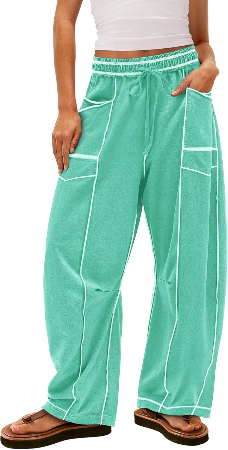 Yanekop Womens Baggy Wide Leg Pants for Casual Fall Wear
