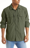 TACVASEN Fishing Shirt for Men Long Sleeve Quick Dry - Lightweight up