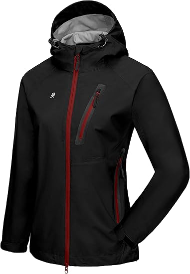 Little Donkey Andy Womens Waterproof Rain Jacket for Outdoor Use